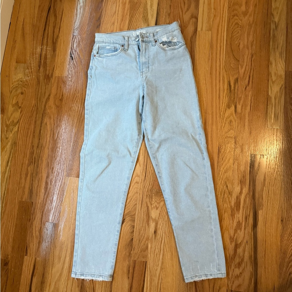 Rewash light blue straight leg high waist jeans